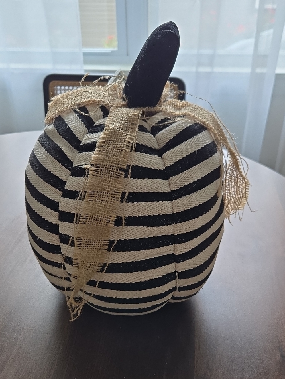 New Linen And Burlap Halloween Pumpkin